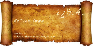 Ékes Anna névjegykártya