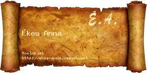 Ékes Anna névjegykártya
